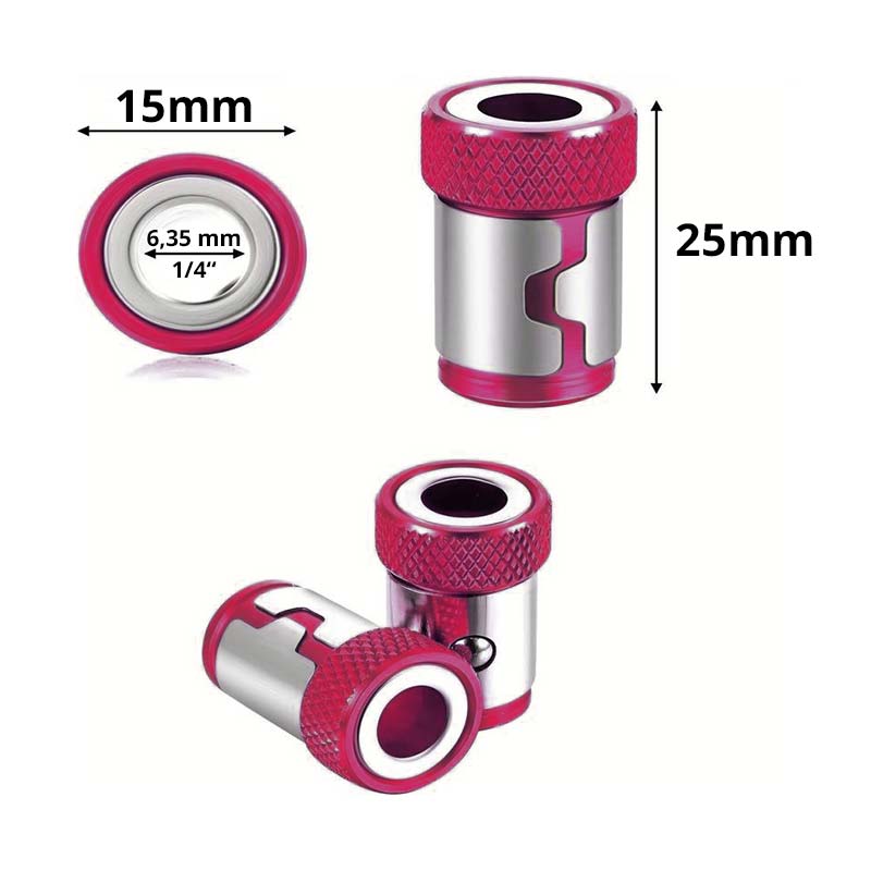 promo8-bithalter-rot-masse Maße Magnet-Schraubenhalter