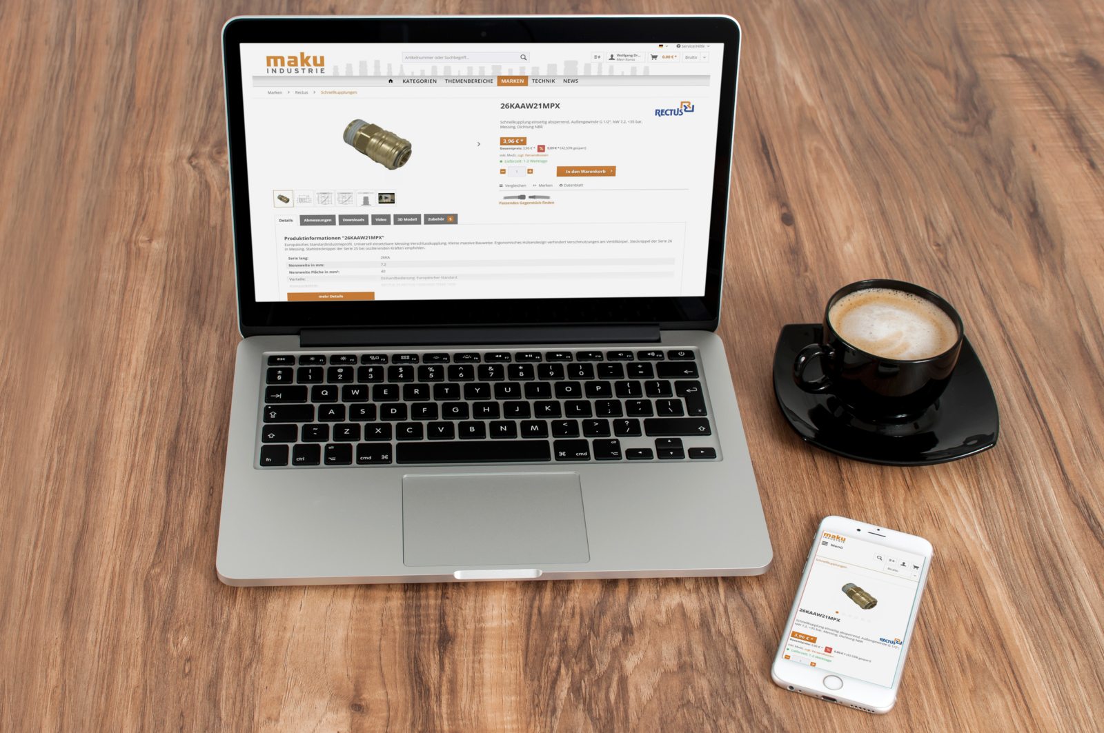New design, new functions: the maku industrie online shop
