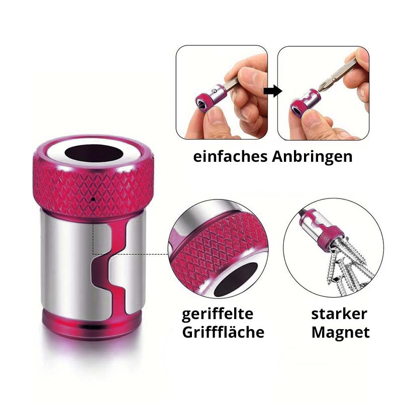 promo8-bithalter-rot-detail Magnet-Schraubenhalter rot