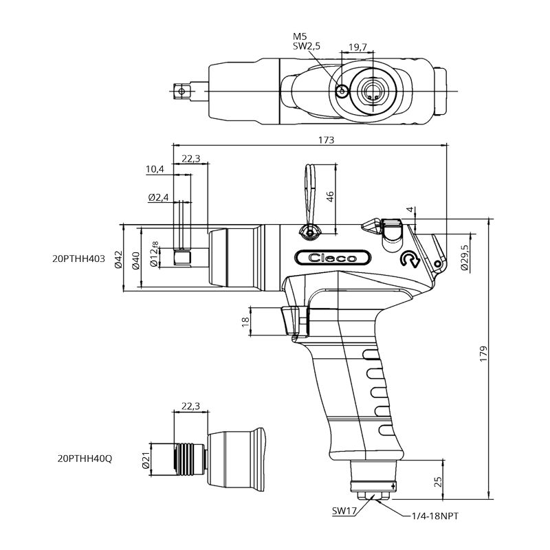 20PTHH Technische Zeichnung