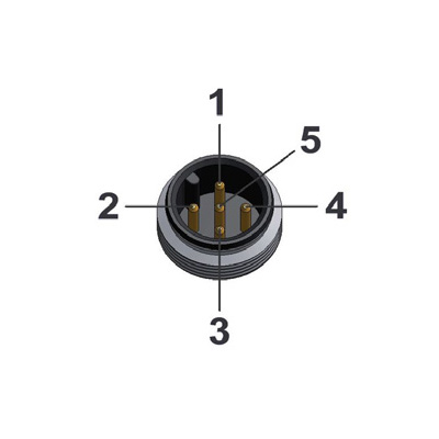 SCPSDI-5-polig Rundstecker M12x1; 5-polig