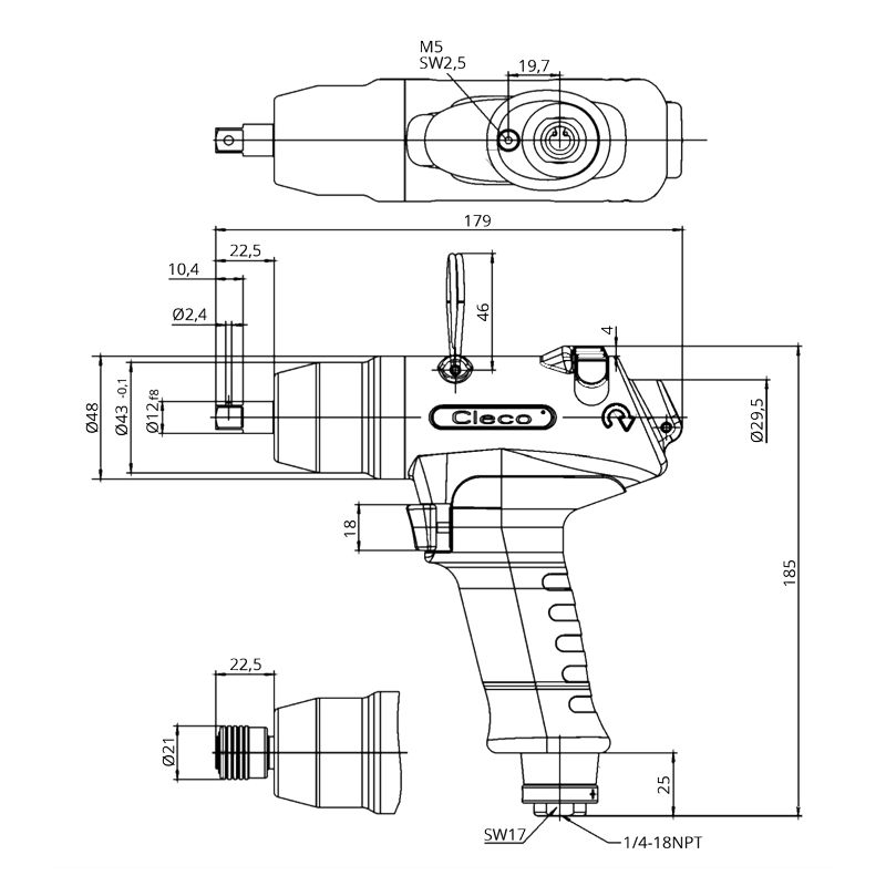 35PTHH Technische Zeichnung