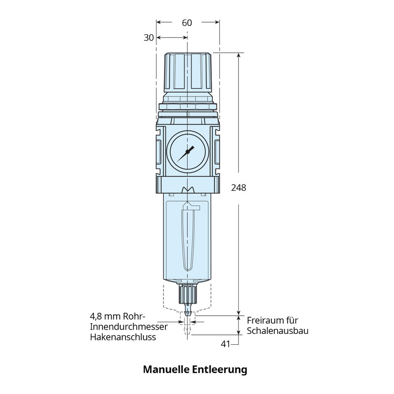 TZ_P32_Filterregler Technische Zeichnung