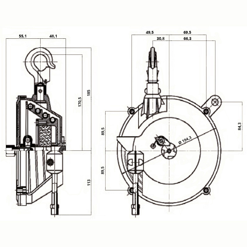 Technische Zeichnung HW-3
