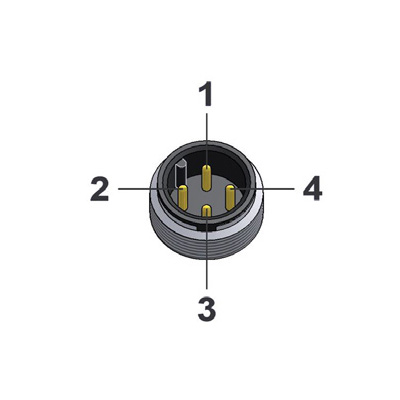 Rundstecker M12x1; 4-polig