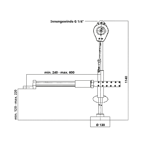 linearstativ_lpst_TZ1 Technische Zeichnung LPST-2