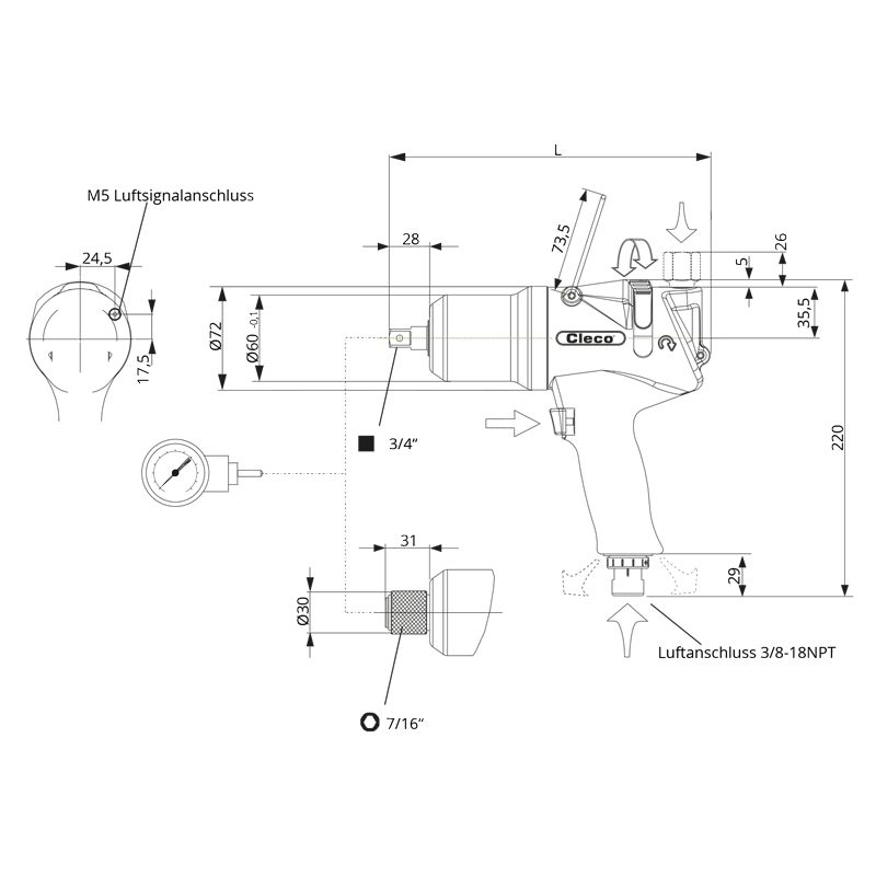 TZ_140-160PTH 160PTH Technische Zeichnung