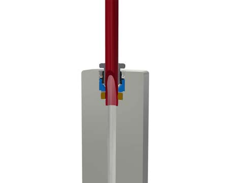 Only the seal is in contact with the medium Carstick+ cartridge installed with inflowing fluid